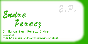 endre perecz business card